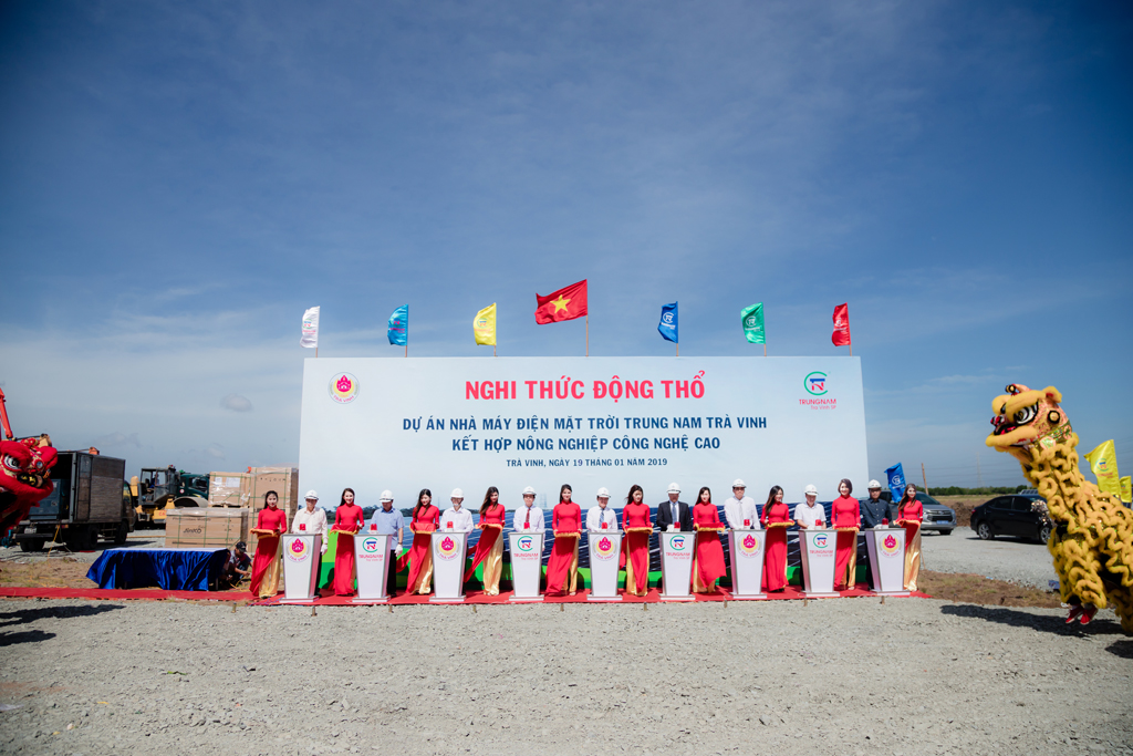 KHỞI CÔNG NHÀ MÁY ĐIỆN MẶT TRỜI TRUNG NAM TRÀ VINH