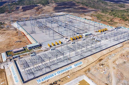 TRUNGNAM GROUP ĐÓNG ĐIỆN TRẠM BIẾN ÁP VÀ ĐƯỜNG DÂY 220/500KV – DỰ ÁN TRẠM BIẾN ÁP VÀ ĐƯỜNG DÂY 220/500KV KẾT HỢP NHÀ MÁY ĐIỆN MẶT TRỜI TRUNG NAM THUẬN NAM 450MW