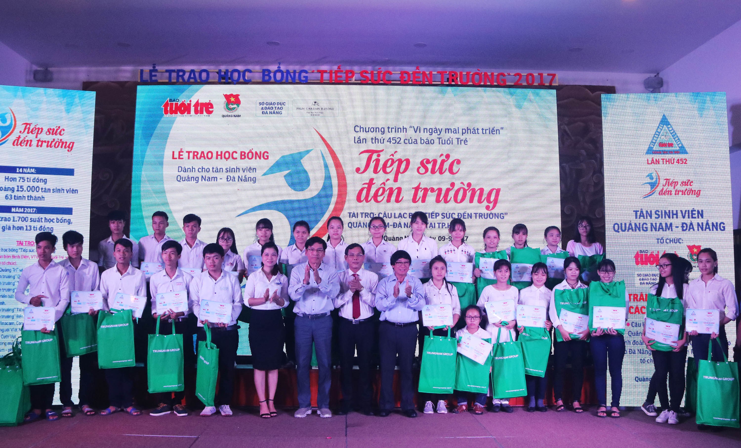 TRUNGNAM GROUP SPONSORED SCHOLARSHIP IN QUANG NAM; DANANG